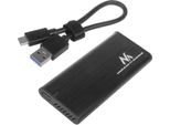 Alloggiamento Ssd M.2 Nvme Sata Nvme (Pcie), Ngff (Sata) Supporta Usb 3.1 2230/2240/2260/2280 Usap Compatibile Con Pc E Mac Alluminio Plug&Play Nero