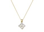 Kette Mit AnhäNger Luigi Merano "AnhäNger BlüTenföRmig, Mit Zirkonia, Gold 375", Gold (Goldfarbig, Silberfarbig, Bicolor), Halsketten, Damen, 45Cm, Gelbgold 375