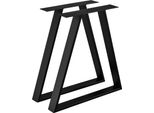 2X Telaio Del Tavolo Gambe Del Tavolo Telaio Di Base Corridoi Del Tavolo 50/70X10X72Cm Nero [En.Casa]