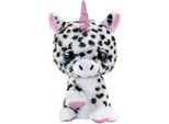 Peluche Corno Lumo Unicorno Pilkku 15 Cm Bianco/Nero
