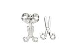 Paar Ohrstecker Jobo "Ohrringe Silberohrringe Schere 10 Mm", Silber 925, Ohrringe, Damen, Silber 925 (Sterlingsilber), 925 Silber Rhodiniert