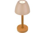 Briloner Leuchten Led AußEn-Tischleuchte "Serina Wood 7661011", Beige, Leuchten