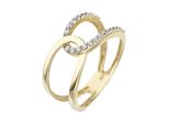 Goldring Jobo Gr. 50, Gelb (Gelbgold 375), Fingerringe, Damen, 50, Gelbgold 375, Goldring, 375 Gold Mit Zirkonia