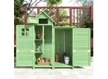 Armadio Per Attrezzi Flieks Armadio Da Giardino In Legno Resistente Alle Intemperie, Capanno Per Attrezzi Da Giardino Piccolo, Capanno Per Attrezzi Da Giardino, 118,5X54,3X 173 Cm