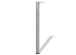 Syfax™ Set Gambe Tavolo 4 Pz In Nickel Spazzolato Regolabili 870 Mm