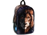 Diakakis Zaino Multifunzionale Per Laptop Con Porta Di Ricarica Usb Motivo Animale Leone