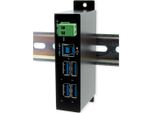 Exsys EX-1504HMS Hub Di Interfaccia Usb 3.2 Gen 1 (3.1 Gen 1) Tipo-B 5000 Mbps Nero (EX-1504HMS)