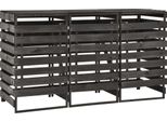 Vidaxl Contenitore Per Rifiuti Da 3 Tonnellate 210X75X121 Cm In Legno Di Pino Massiccio