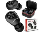 Tws Cuffie In-Ear Bluetooth Con Stazione Di Ricarica E Microfono Integrato Tecnologia Touch Auricolari Wireless True Wireless Stereo BT5.1 Con Display Nero