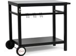 Carrello Barbecue Bbq-Toro 85 X 50 X 81 Cm | Tavolo Barbecue In Metallo Con Ampio Piano Di Lavoro