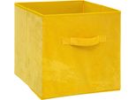 5Five Simply Smart, Scatola Di Immagazzinaggio Con Maniglia Gialla 31Cm X 31Cm X 31Cm