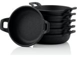Teglie Per Grigliare In Ghisa Bbq-Toro (Set Di 6) | Ø 13 Cm | Già Cotte Al Forno