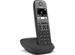 Gigaset AS690 Telefono Cordless Dect Nero E Grigio Con Display 2" E Vivavoce"