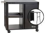 Carrello Per Barbecue Bbq-Toro 95 X 50 X 80 Cm, Nero Tavolo Per Barbecue Con Ampia Superficie Di Lavoro, Tavolo Di Servizio Per Barbecue