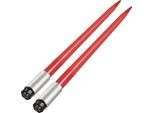 Vevor Set Di 2 Forche Per Caricatore Frontale 4,5 X 99 Cm Forche Per Balle Con Capacità Di 1360 Kg, Fissaggio Rapido, Punte Quadrate Per Balle, Forche Per Balle Con Rivestimento Rosso Per Pale, Trattori, Caricatori