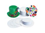 Colorations - Crea E Decora Il Tuo Cappello A Cilindro Bianco, Set Di 12 Pezzi