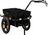Rimorchio Per Bicicletta Zelsius Con Copertura, Nero, Carrello Da Trasporto, Carrello Per Bicicletta, Rimorchio Per Bicicletta