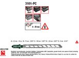 Lama Per Seghetto Alternativo Mps Cv Rettificata, Conica, Lunghezza Totale Dello Scheletro 100/Lunghezza Dei Denti 75 Mm, Passo Dei Denti 2,5 Mm