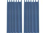 Vidaxl Tende In Voile Con Passanti 2 Pz. Blu Reale 140X245 Cm