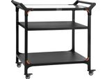 Carrello Barbecue Bbq-Toro 94 X 61 X 90 Cm, Nero, Tavolo Da Barbecue Con Ampio Piano Di Lavoro, Tavolino Laterale