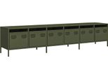 Syfax™ Mobile Tv Verde Oliva 202X39X43,5 Cm Acciaio Laminato A Freddo