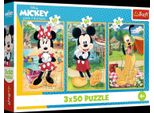 Trefl Trefl Disney Mickey Mouse Puzzle Set Mouse On Holiday, 3X50 Pcs