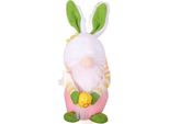 Mascotte Coniglietto Pasquale Peluche Decorazione Gnomo 25Cm
