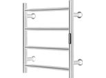 Succebuy Scaldasalviette Con 4 Barre, Scaldasalviette A Parete Con Timer, Display Led, Impermeabile IPX5, 5 Impostazioni Di Calore Regolabili, Argento
