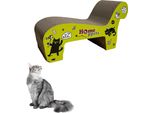 Tiragraffi In Cartone Per Gatti Gioco In Cartone Con Erba Gatta 47X19X25 Cm Poltrona Lair