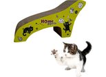 Tiragraffi In Cartone Per Gatti Gioco In Cartone Con Erba Gatta 47X17X25 Cm Poltrona Lair