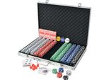 Vidaxl Set Da Poker Con 1.000 Fiches In Alluminio