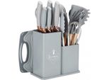 Elitehoff Set Di 19 Coltelli E Utensili Da Cucina In Un Supporto E6070