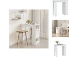Vidaxl Tavolo Da Bar Con Ripiano Bianco 102X50X103,5 Cm In Legno - Tavoli Da Pranzo
