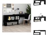 Vidaxl Scrivania Ad Angolo Nera 200X50X76 Cm In Legno - Scrivanie