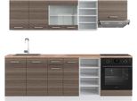 Vicco Cucina Componibile R-Line, 240 Cm , Pt Rovere, Grigio Prezioso/Bianco