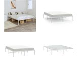 Vidaxl Struttura Letto In Metallo Bianco 140X190 Cm - Struttura Letto - Cornici Letto - Struttura Letto - Letto