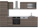 Vicco Cucina Componibile R-Line, 300 Cm , Pl Marmo, Grigio Nobile/Antracite