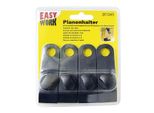 Easy Work 33780 Supporto Per Telone Da Avvitare, Con Occhiello, Nero (Confezione Da 4)