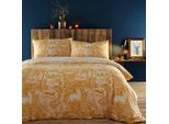 Furn - Animali - Set Di Biancheria Da Letto "Bosco D'inverno"" RV2554 (Letto Matrimoniale) (Giallo Ocra)"