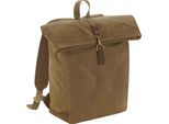 Quadra - Zaino "Heritage"", Rivestimento In Pelle PC5290 (Taglia Unica) (Sand)"
