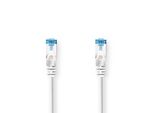Cavo Di Rete Cat6A | S/Ftp | RJ45 Maschio | RJ45 Maschio | 1,00 M | Senza Strappo | Rotondo | Lszh | Bianco | Etichetta