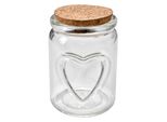 Vasetto Clayre & Eef Ø 7X10 Cm Cuori In Vetro Trasparente