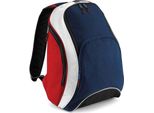 Bagbase - Zaino "Teamwear"" PC5761 (Taglia Unica) (Blu Scuro/Rosso/Bianco)"