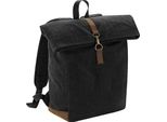 Quadra - Zaino "Heritage"", Rivestimento In Pelle PC5290 (Taglia Unica) (Nero)"