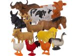 Animali Della Fattoria Set Di 12 Figure Di Animali Della Fattoria Animali Realistici Dell'aia Mondo Della Fattoria Giocattolo Educativo Per Bambini Dai 3 Anni In Su 24854