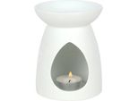 Something Different - Bruciatore A Olio, Ceramica, Testa Di Buddha SD4090 (12,5 Cm X 9,5 Cm X 9,5 Cm) (Bianco/Bianco)