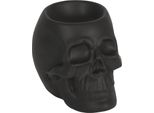 Something Different - Bruciatore Di Petrolio, Ceramica, Teschio SD4211 (11 Cm X 12 Cm X 13 Cm) (Nero Opaco)