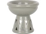 Qualcosa Di Diverso - Bruciatore A Olio, Ceramica, Ciotola Profonda SD4209 (12 Cm X 13 Cm X 13 Cm) (Grigio)