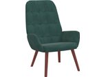 Syfax™ Sedia Relax Verde Scuro In Velluto