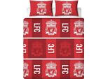 Set Di Biancheria Da Letto Con Stemma Del Liverpool Fc "91 Rotary"", Reversibile AG4121 (Letto Singolo) (Red)"